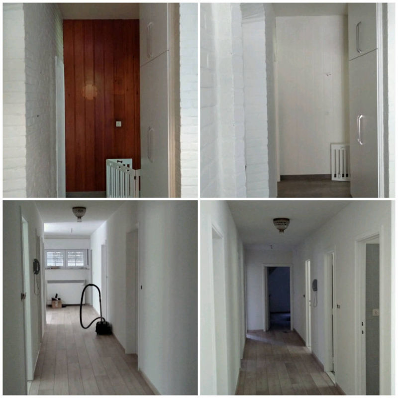 Plaatsen en schilderen van vlies nachthall